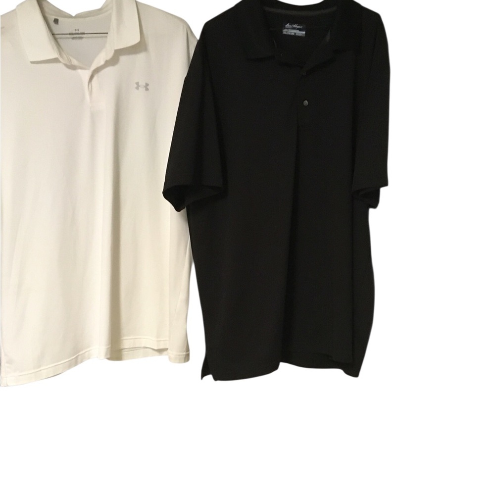 Under Armour Men's White and Black Polo Shirts - 2-Pack size 2X